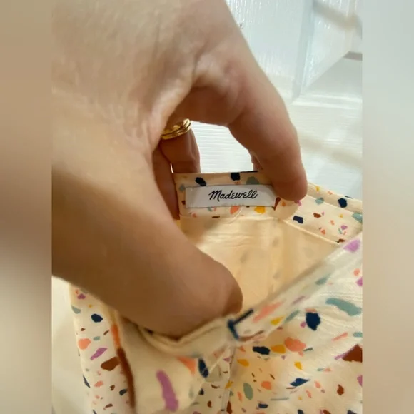 Madewell Polka Dot Midi Dress - Cream Multicolor - Picture 12 of 13